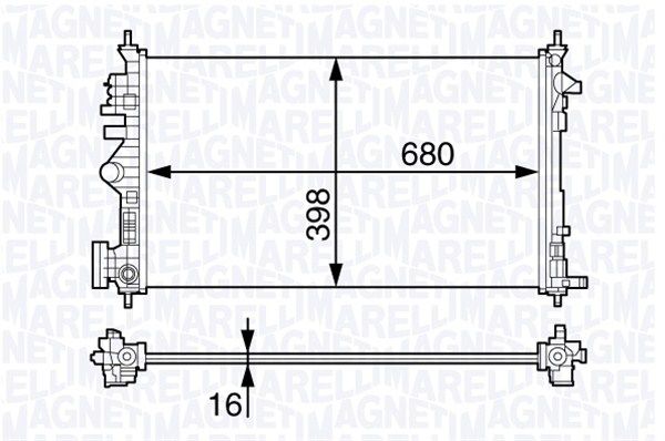 MAGNETI MARELLI radiatorius, variklio aušinimas 350213140700